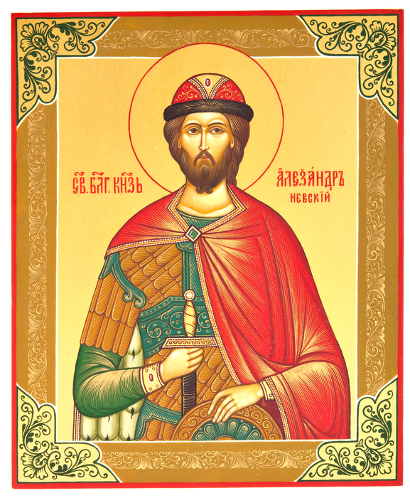 Икона "Святой Александр" Палех